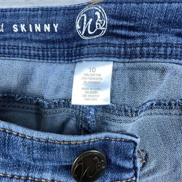W62 Skinny Jeans Signature Fit Medium Wash Denim Women's Blue Size 10 - Picture 5 of 10
